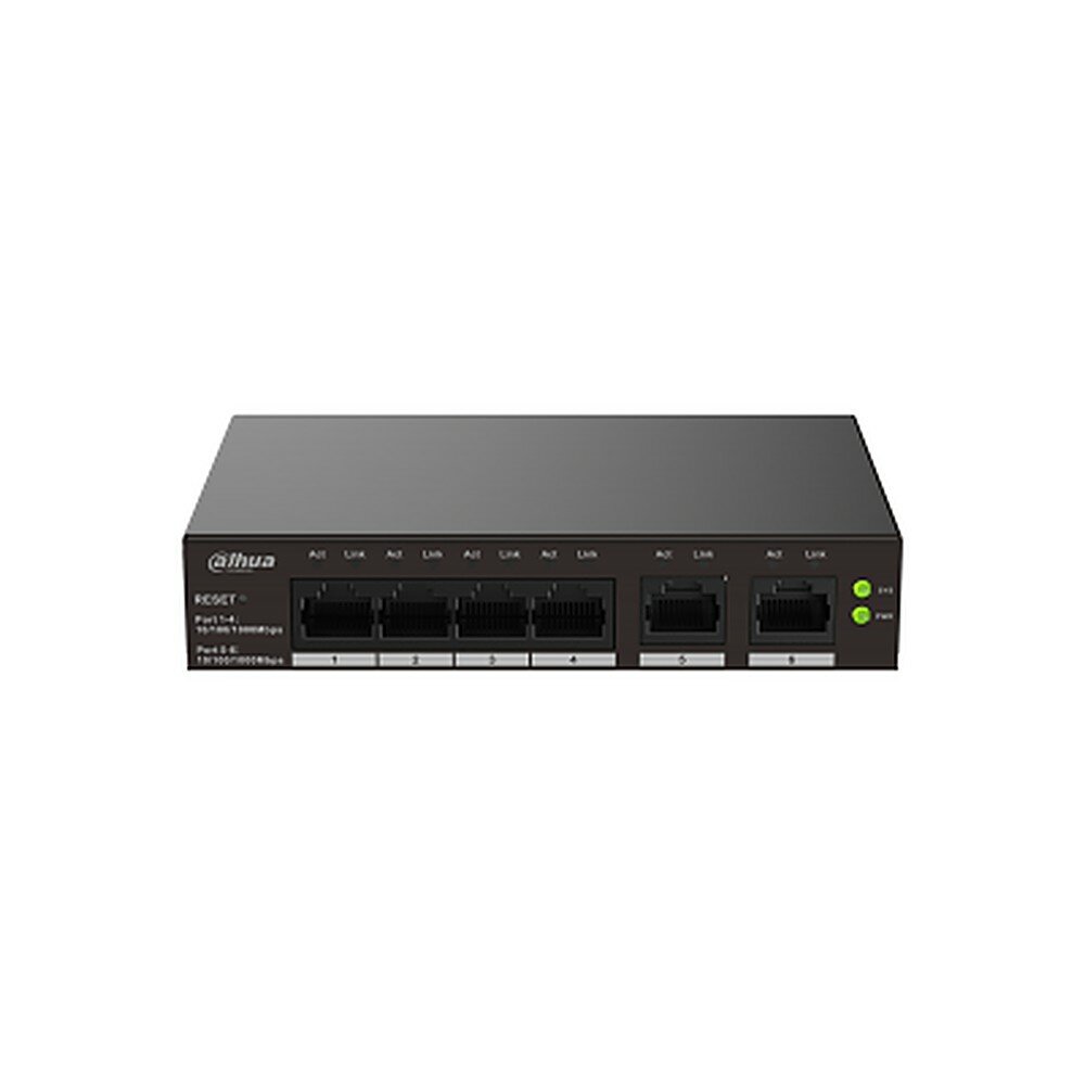 Коммутатор Dahua DH-CS4006-4GT — 4 порта Gigabit, 2 uplink, облачное управление