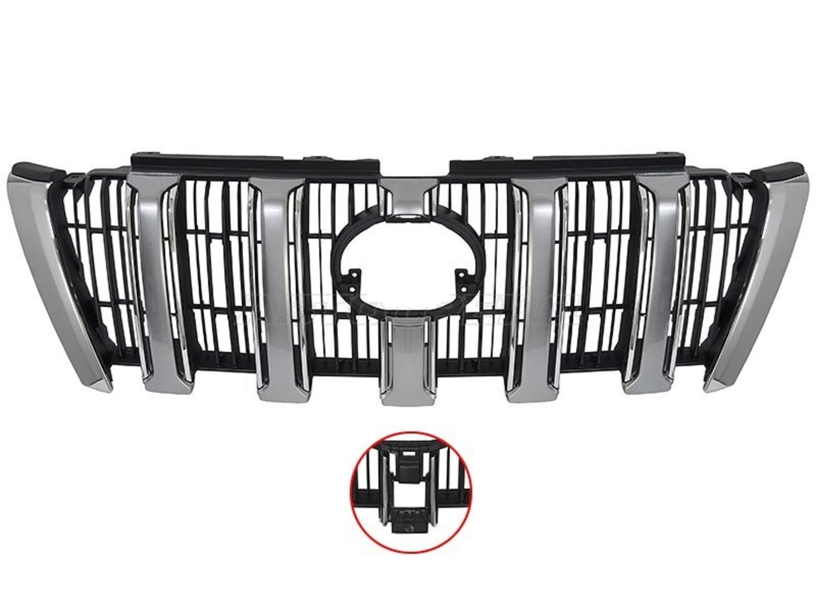 Решетка радиатора Toyota Land Cruiser Prado (J150) 13-17 (Комплектация под камеру)