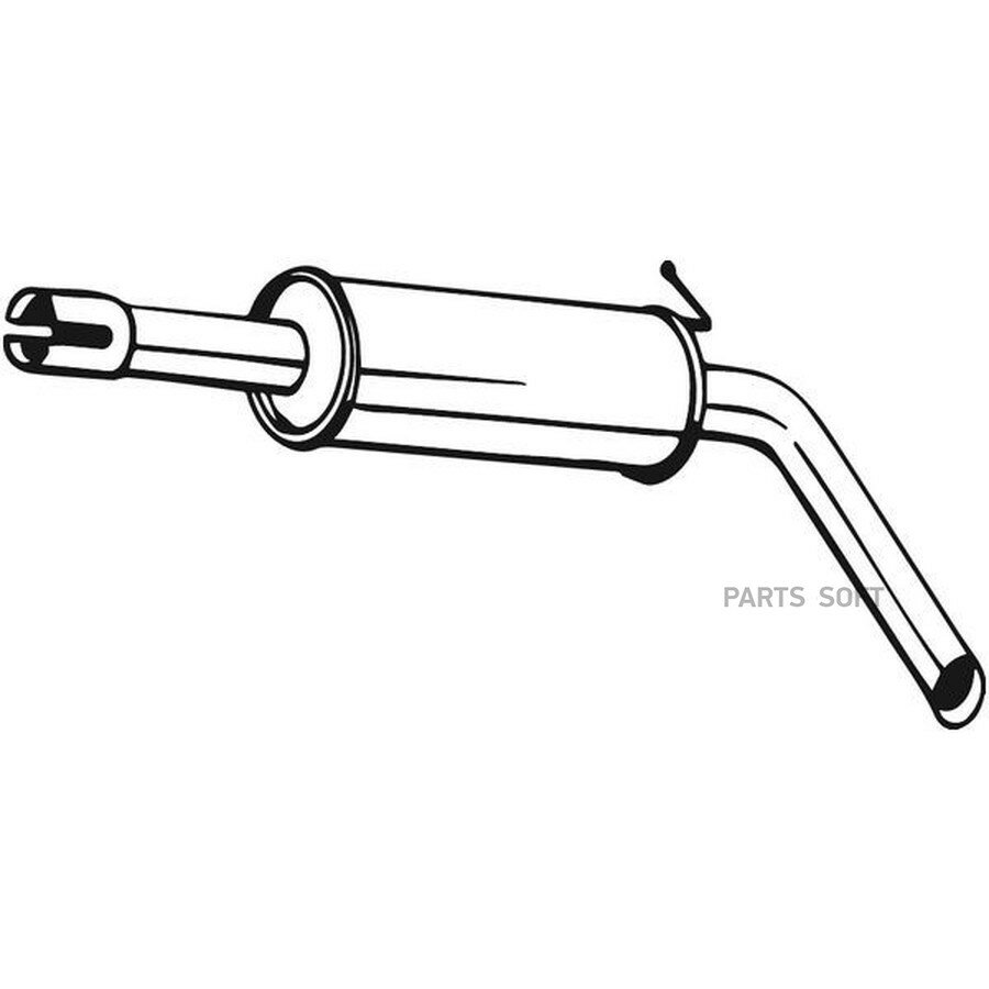 Глушитель VW Polo (14-) средняя часть BOSAL от официального дистрибьютора, BOSAL, артикул 220031