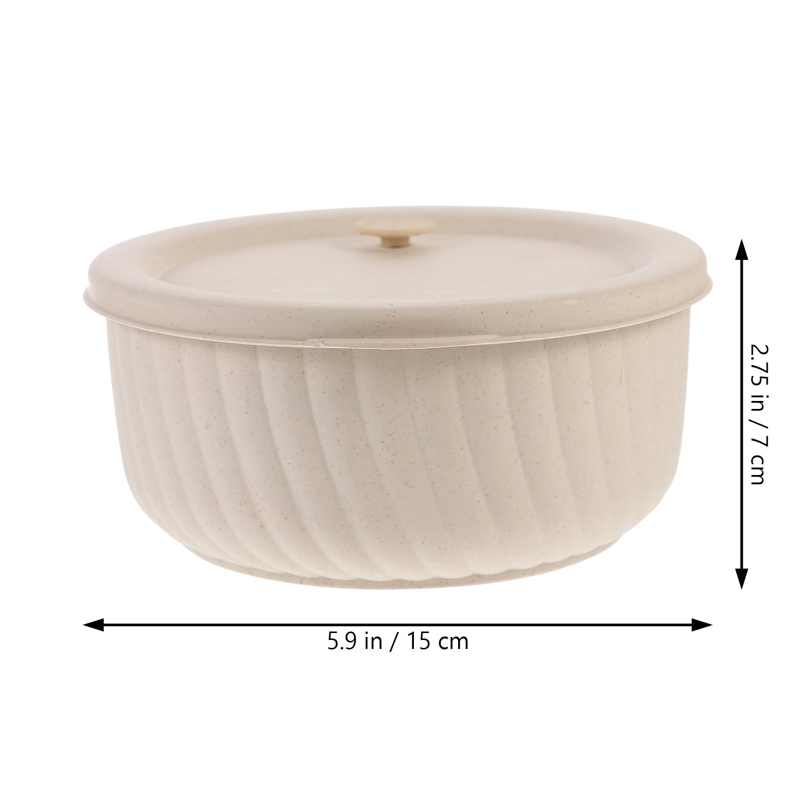 Круглая Емкость Для Обеда С Противопроливным Крышкой 15.00X14.00X7.00Cm