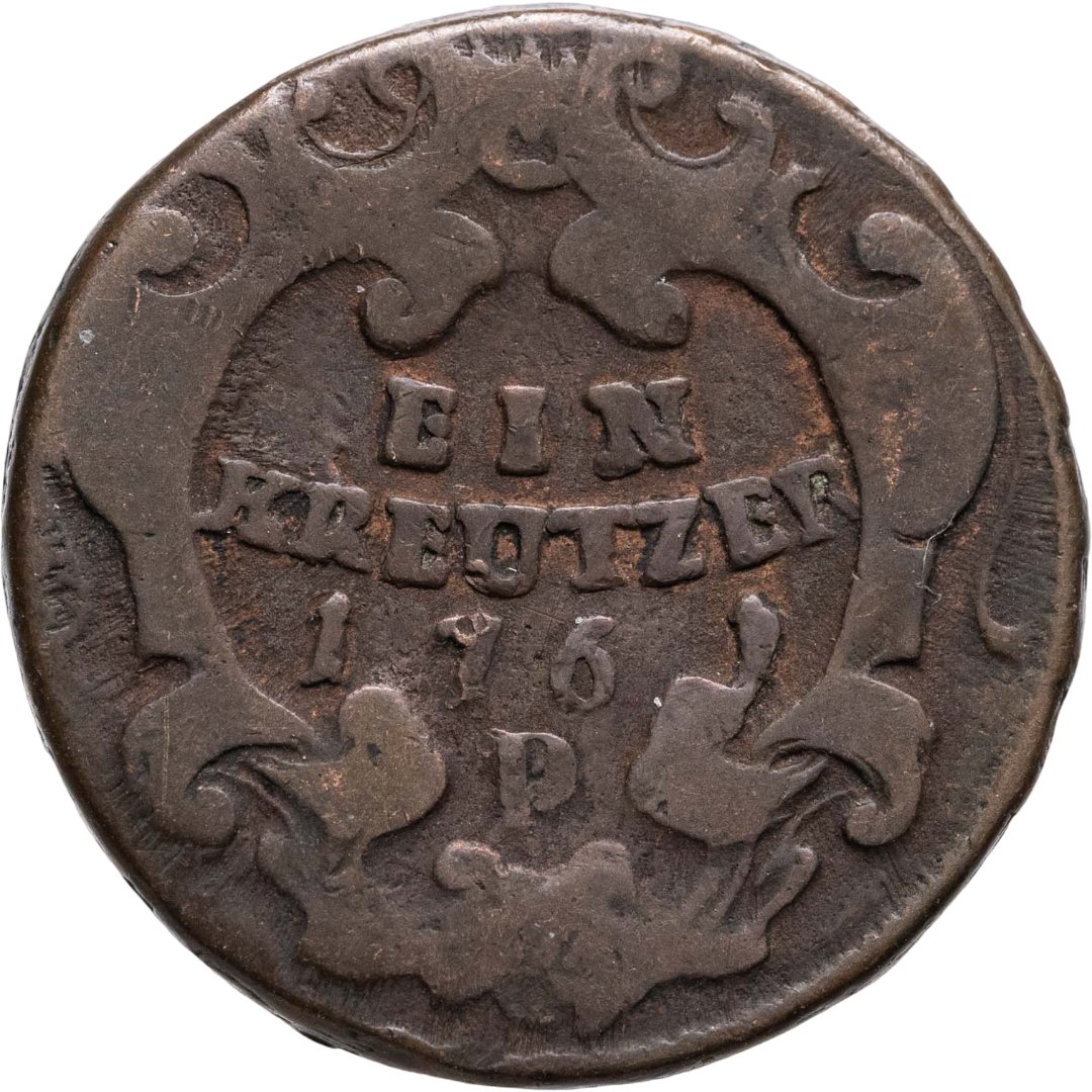Австрия 1 крейцер kreuizer 1760-1765 Мария Терезия, Медь, в сохранности F
