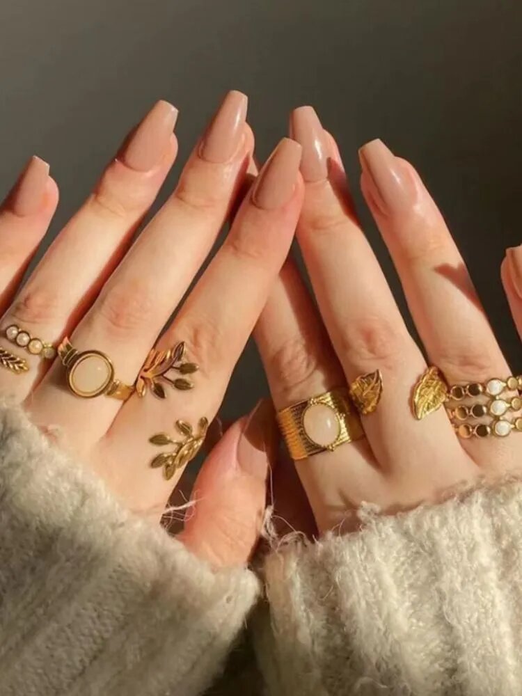 Накладные Ногти ( 24 Типсы + Клей ) Стильный Дизайн