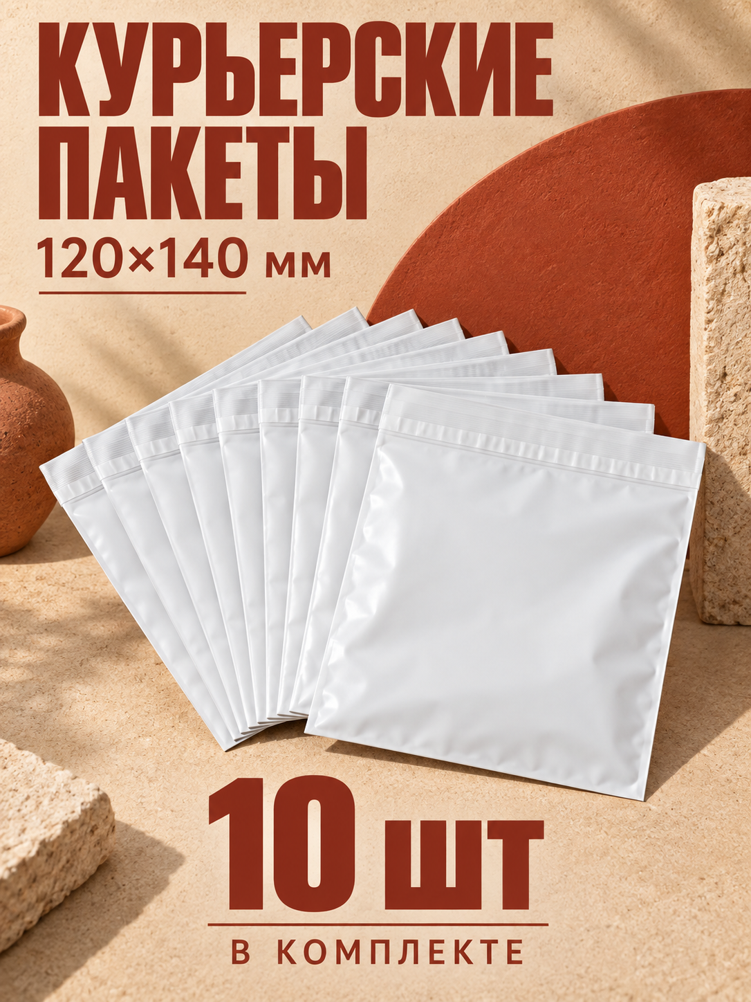 Курьерский пакет для отправки и упаковки посылок, 190x130 мм, 900 шт.
