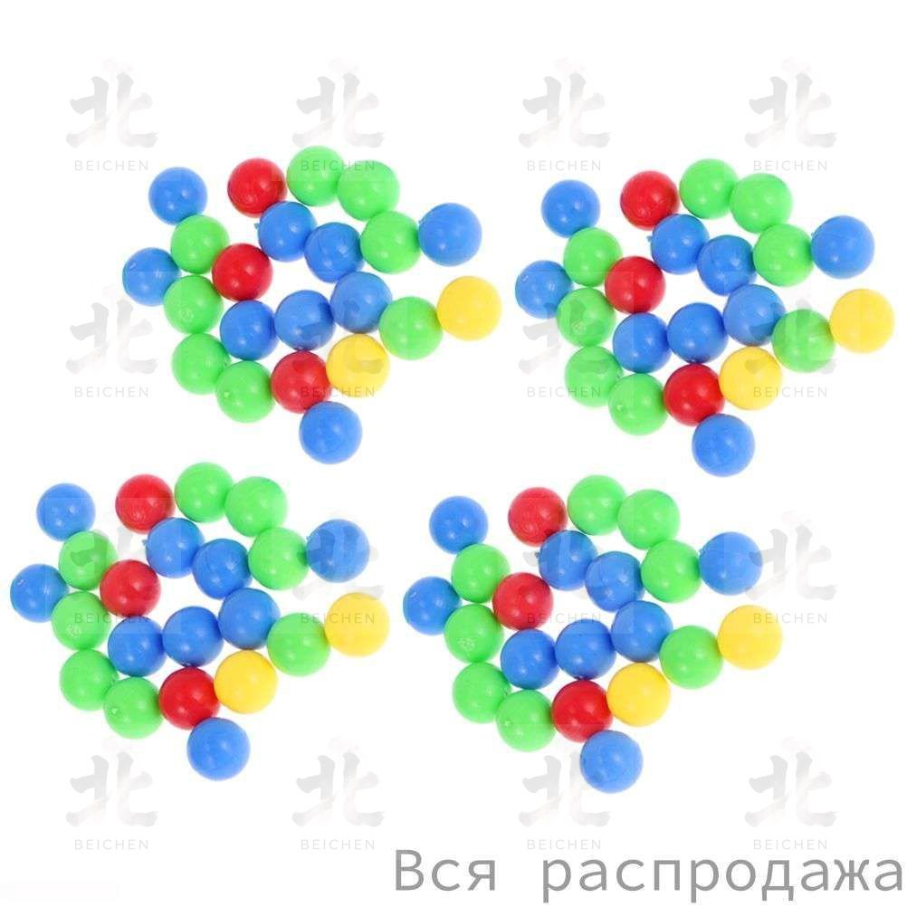 Пластиковые шарики для настольной игры "Голодные бегемоты", набор из 3 упаковок по 32 цветных шариков для детей