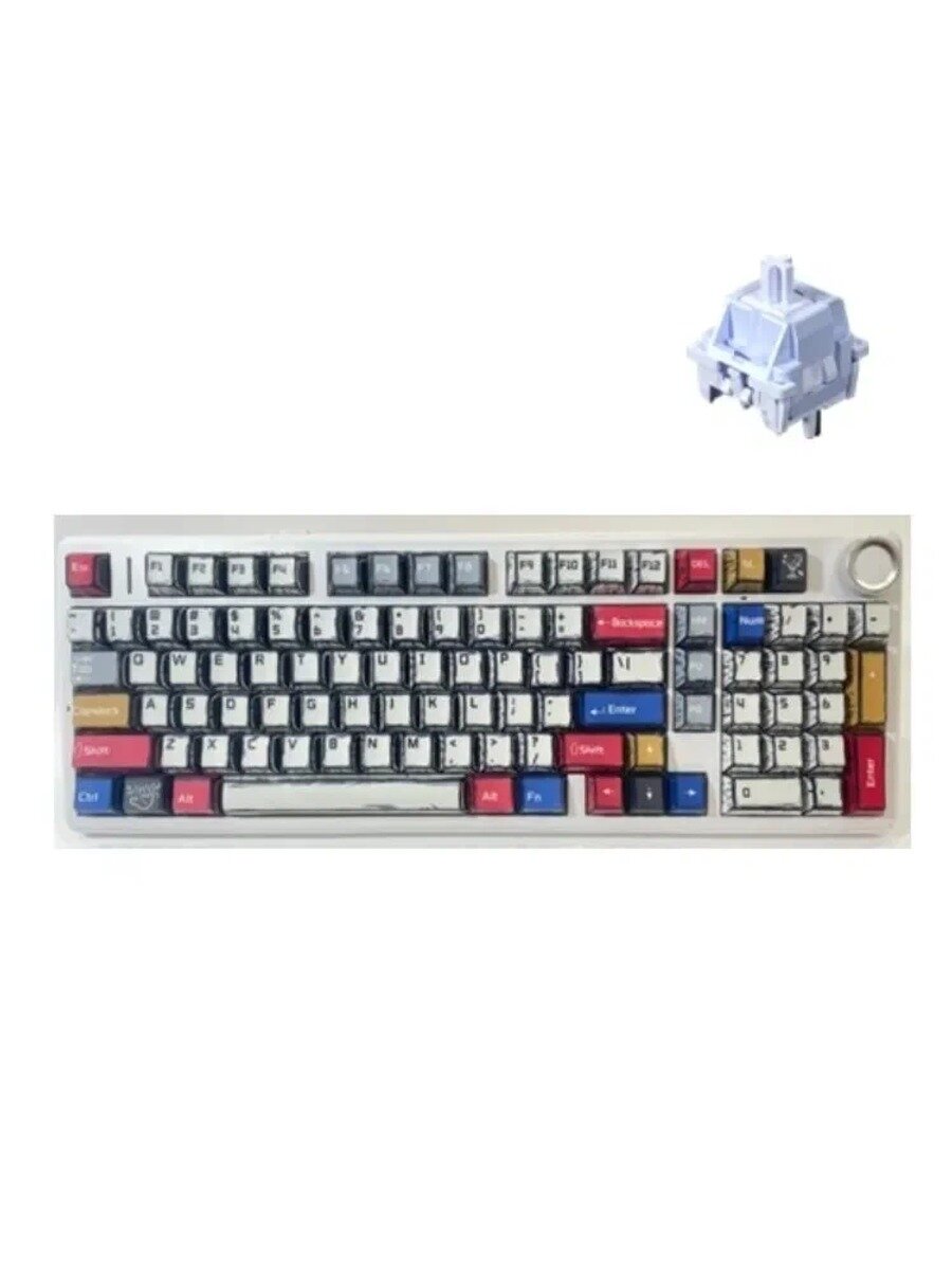 Беспроводная клавиатура 3-в-1, 99 клавиш, Star vector switch, ANSI, PBT, RGB, разноцветная