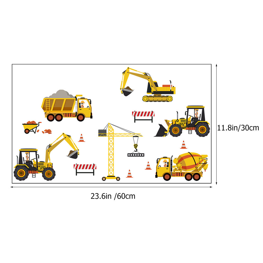 Наклейки Для Стен 1 Лист С Адhesive Рисунком Грузовика Декоративные Stickers PVC 60x30cm