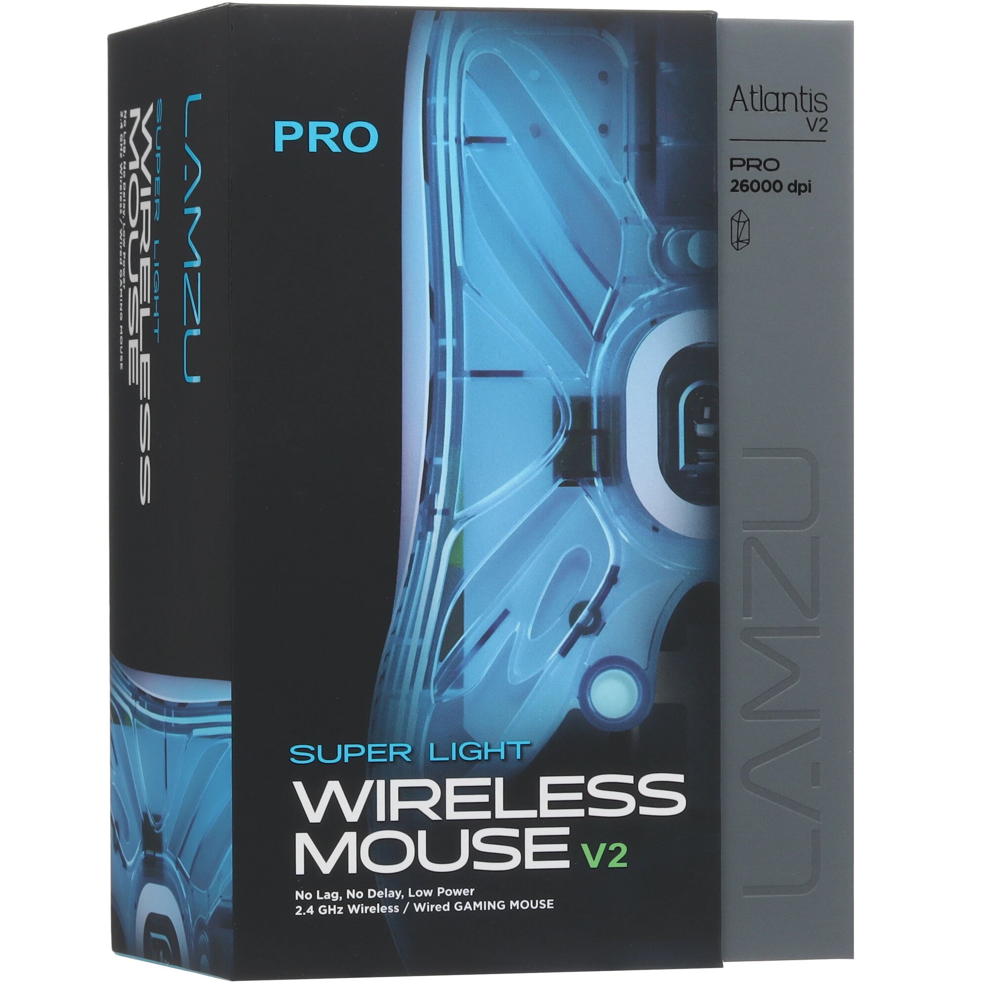Мышь беспроводная/проводная LAMZU Atlantis V2 PRO Nordic MCU 1К черный