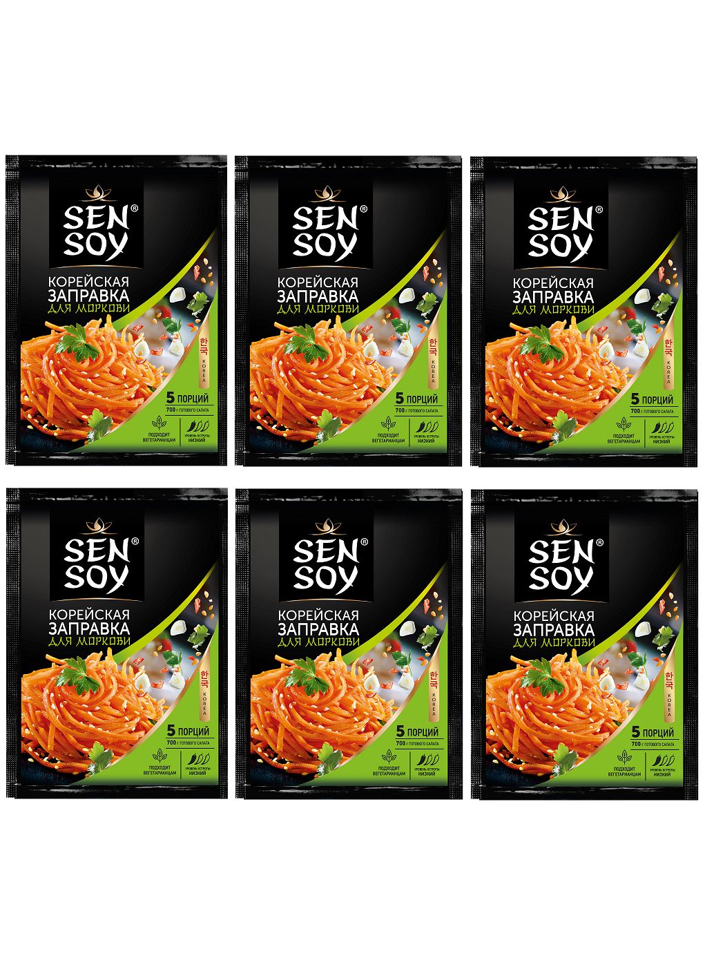 Sen Soy Заправка корейская для моркови, 80 гр, 6 шт