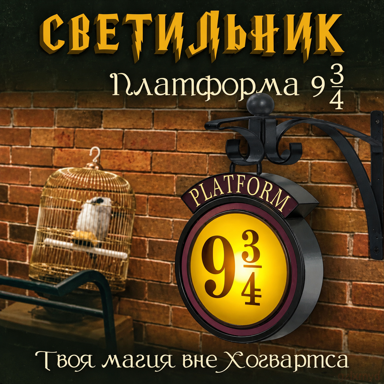 Декоративный настенный светильник «Платформа 9 3/4», ретро-дизайн, ночник для комнаты, подарок поклонникам Гарри Поттера