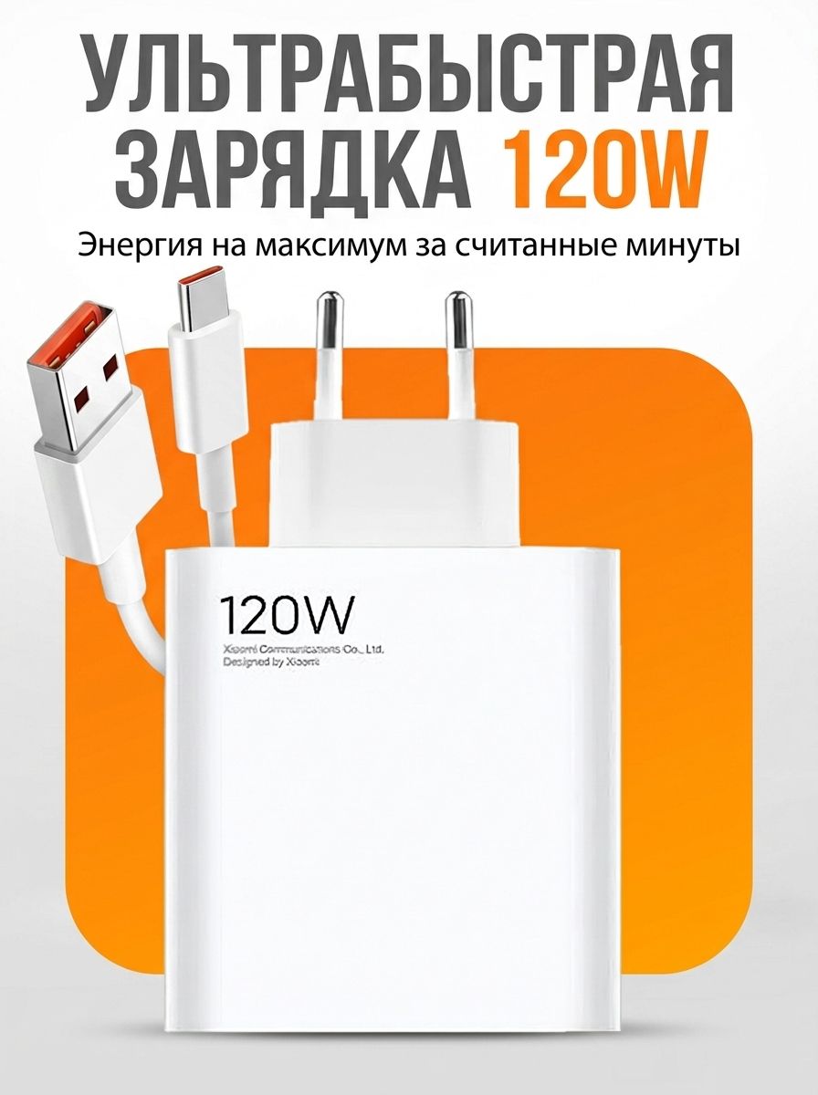 Супер быстрая зарядка блок питания usb Type-c 120W