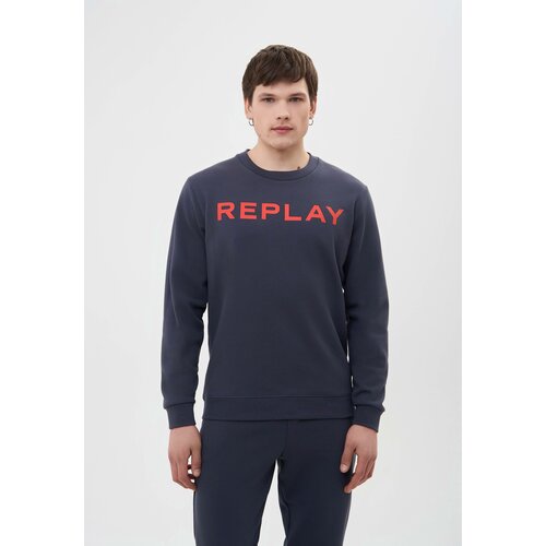 фото Толстовка replay, размер s, , темно-синий