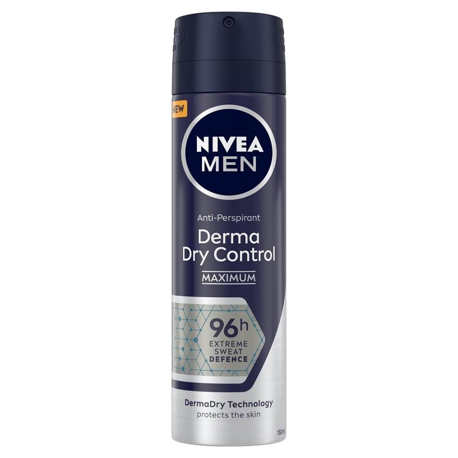 Дезодорант-антиперспирант Nivea Men Derma Dry Control, спрей, 150 мл