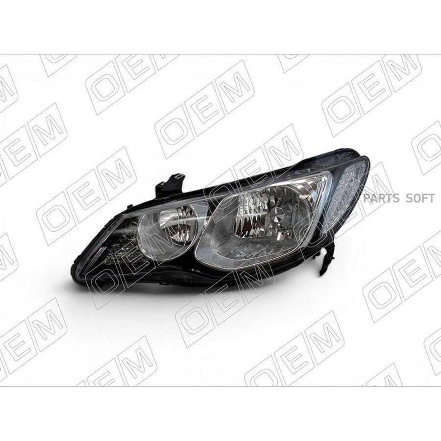 Фара левая Honda Civic 8 седан, 2006-2008, галоген от официального дистрибьютора, OEM, артикул OEM0443FL