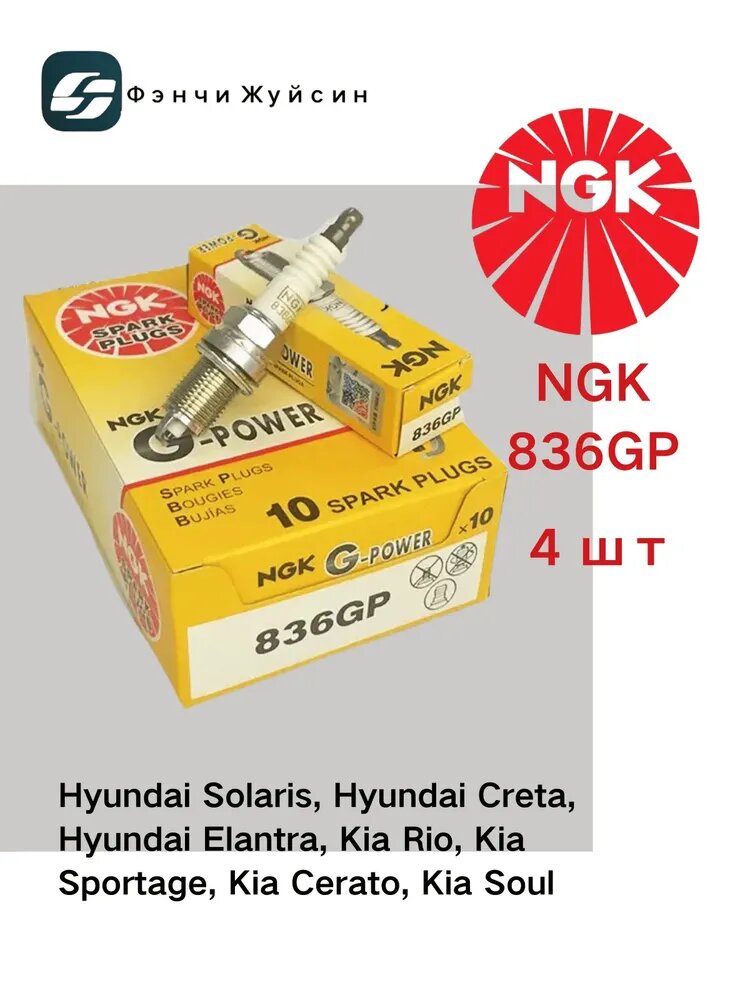 Свеча зажигания арт. NGK, 836 шт.