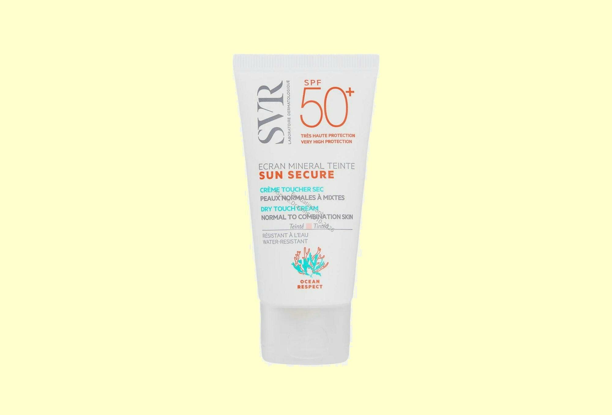 Солнцезащитный крем SVR Ecran Mineral Teinte, SPF 50+, водостойкий, 60г