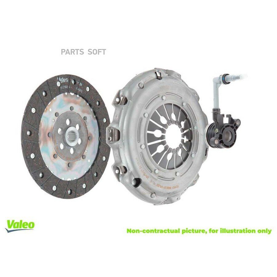 Комплект сцепления с центральным выключателем сцепления KIT3P (CSC) with High Efficiency Clutch от официального дистрибьютора, VALEO, артикул 834484