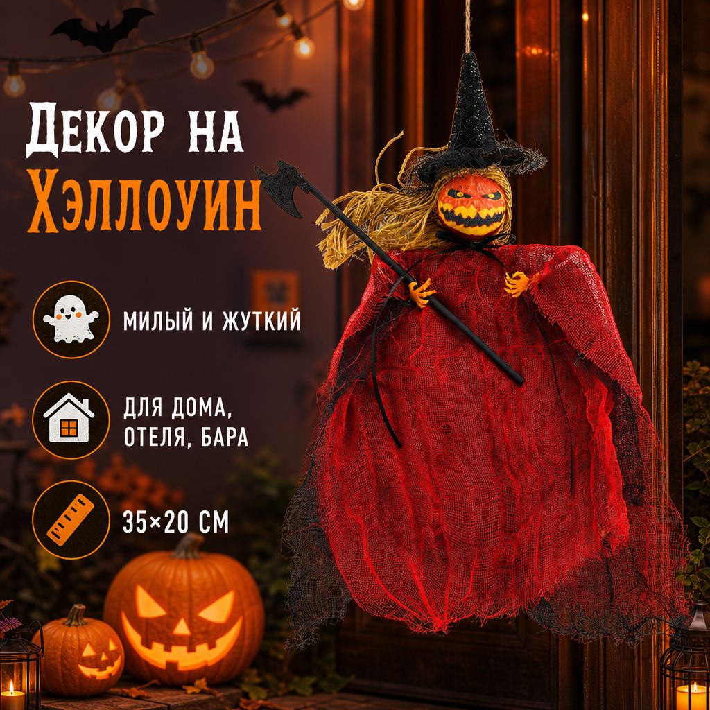Тыква на Хэллоуин, страшный декор, аксессуар для вечеринки, украшение для дома с привидениями