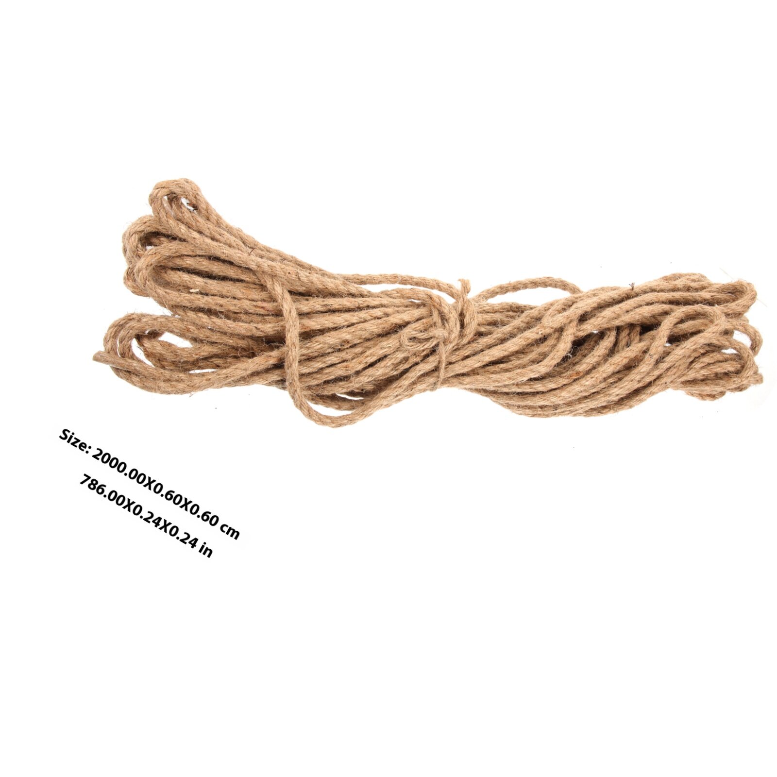 Jute Rope For Crafts And Decor 1 Roll Light Brown 2000.00X0.60X0.60Cm