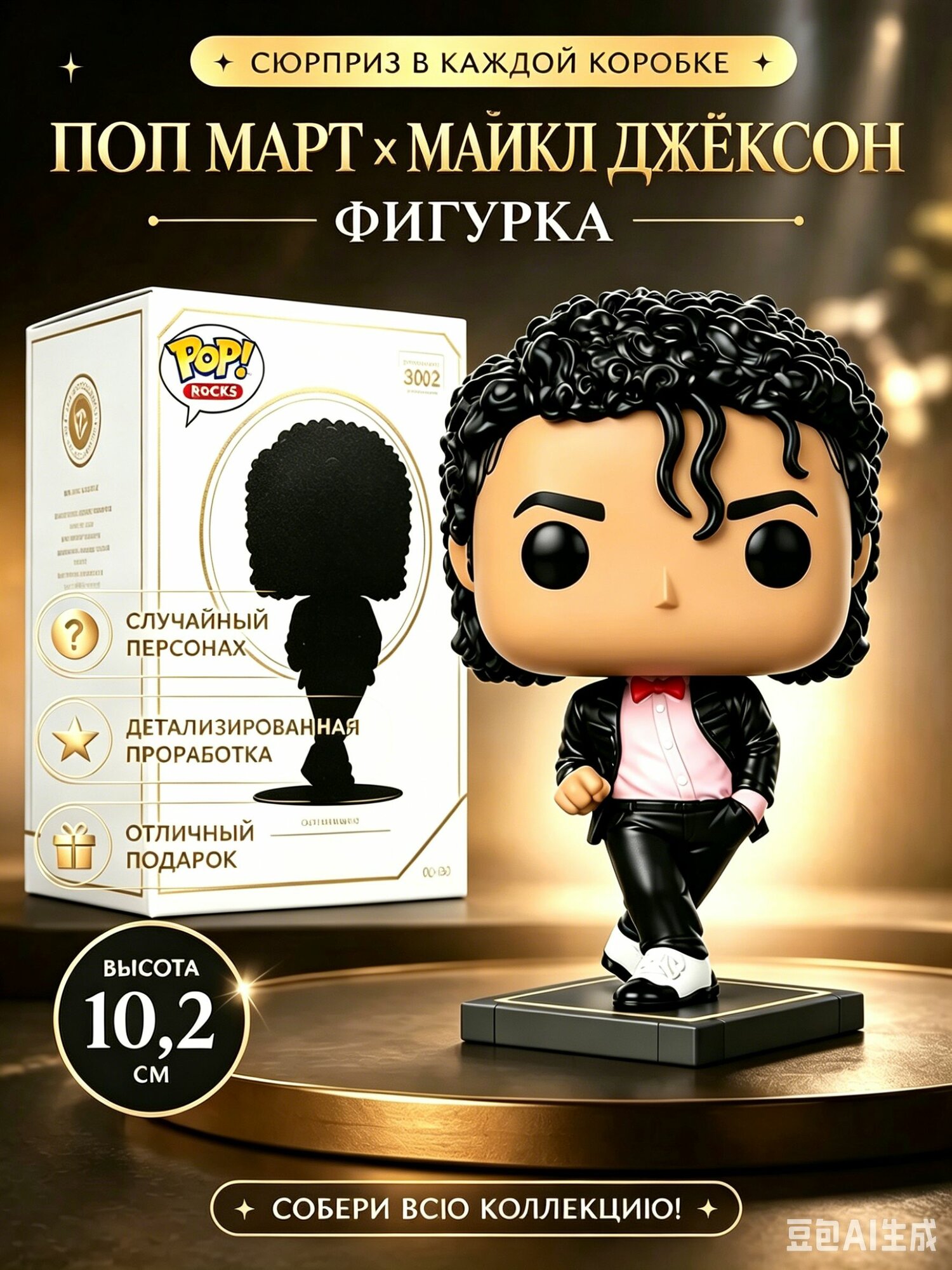 Коллекционная фигурка-сюрприз музыканта в слепой коробке, случайный образ из 6 вариантов, высота 10,2 см, 1 шт