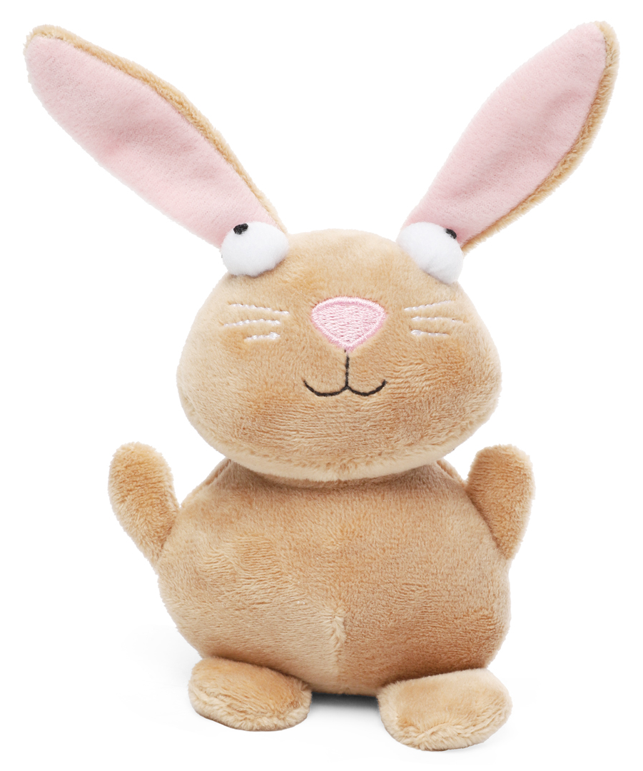 Игрушка для собак GiGwi / ГиГви Plush Friendz Кролик с пищалкой, мягкая, размером 18см / зоотовары для животных