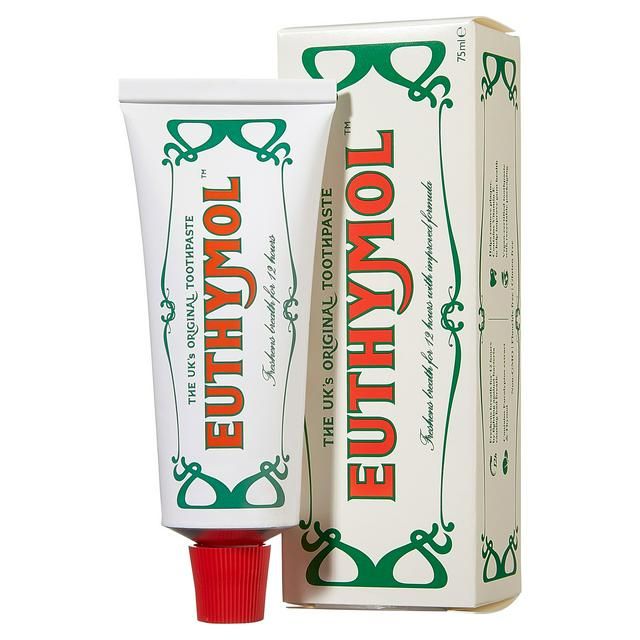 Зубная паста EUTHYMOL Классическая Original 75 мл без фтора, антибактериальная, свежее дыхание