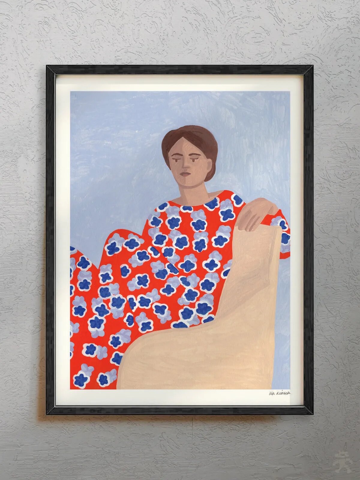 Интерьерный постер "Flower Lady" в стиле pinterest, формата 30x40 см.
