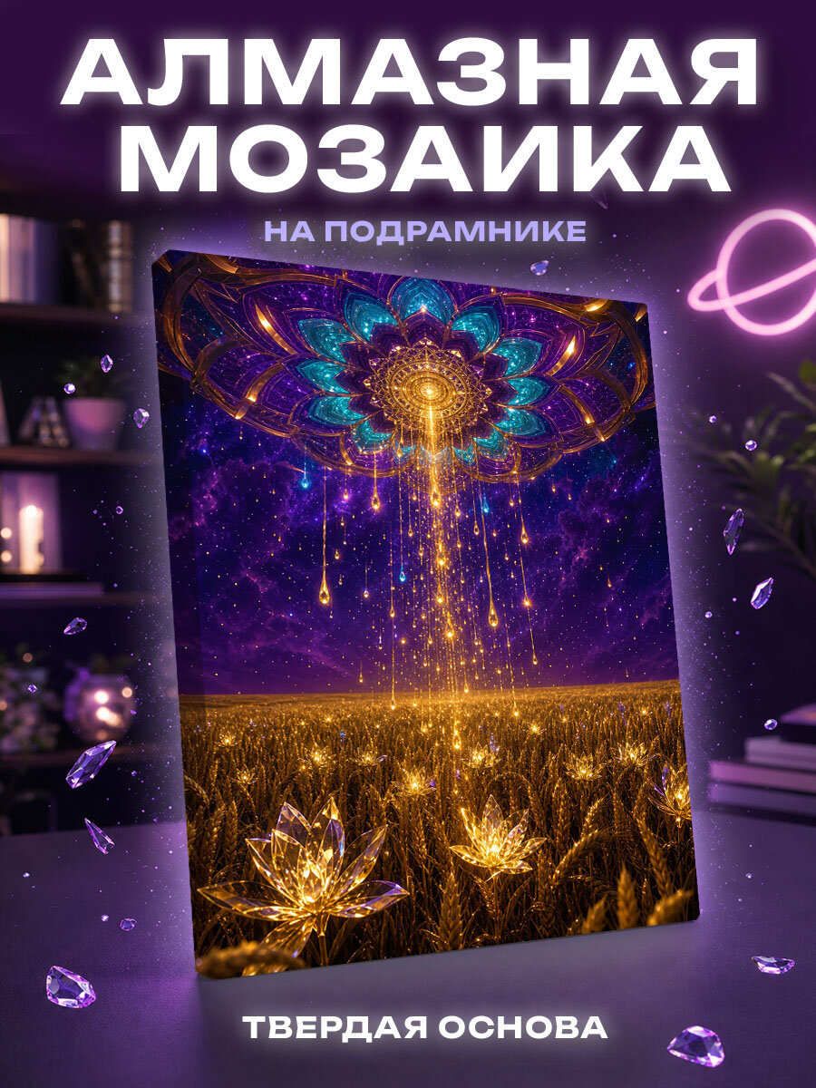 Алмазная мозаика Золотой дождь сакральной мандалы