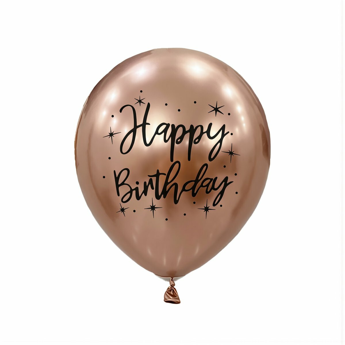 Воздушный шарик золотой с надписью Happy Birthday 12 дюймов из латекса для праздничного оформления зоны дня рождения разного формата, Розовое золото с надписью Happy Birthday