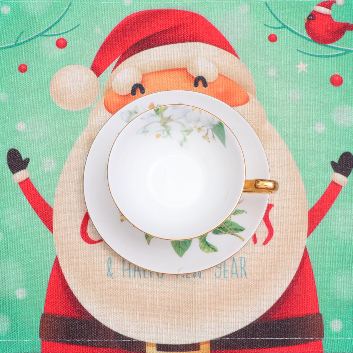 Коврик Для Стола С Christmas Pattern Из Ткани Защита От Тепла И Царапин Размер 1 Зеленый
