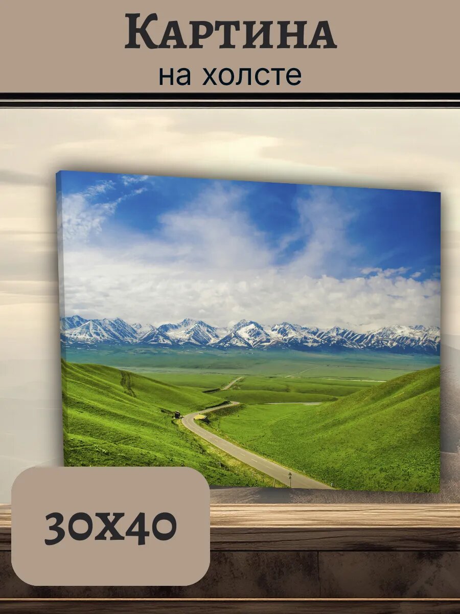 Картина Постер Китай China 30x40 горный пейзаж природа