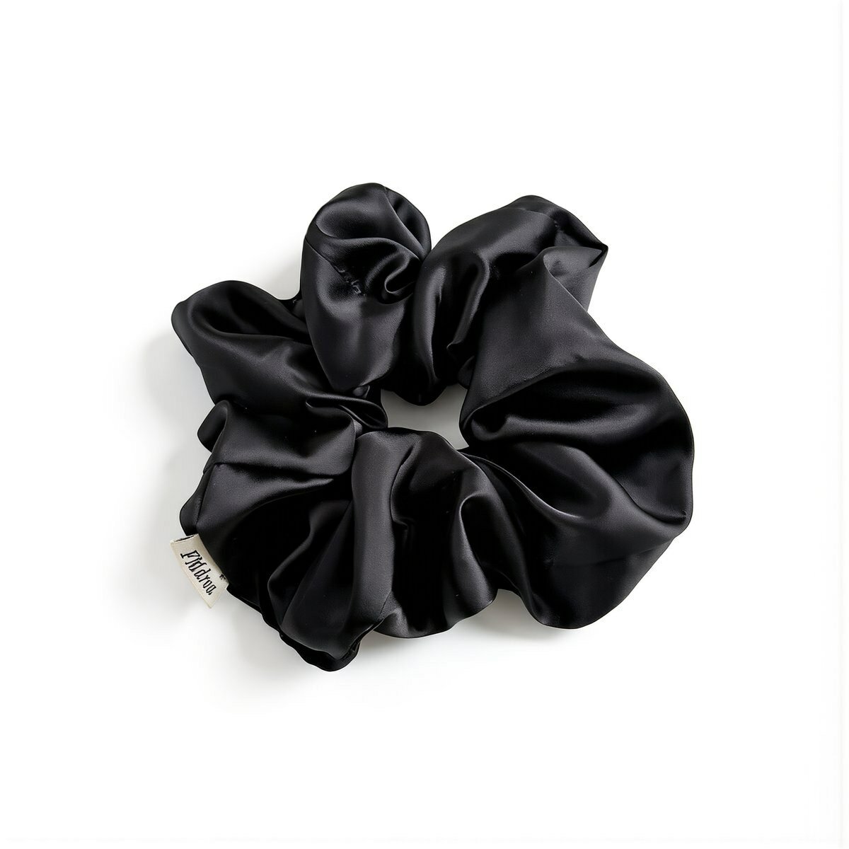 Женский повседневный аксессуар для волос, сатиновая резинка scrunchie, высокоэластичная резинка для хвоста, однотонный декор для прически черный