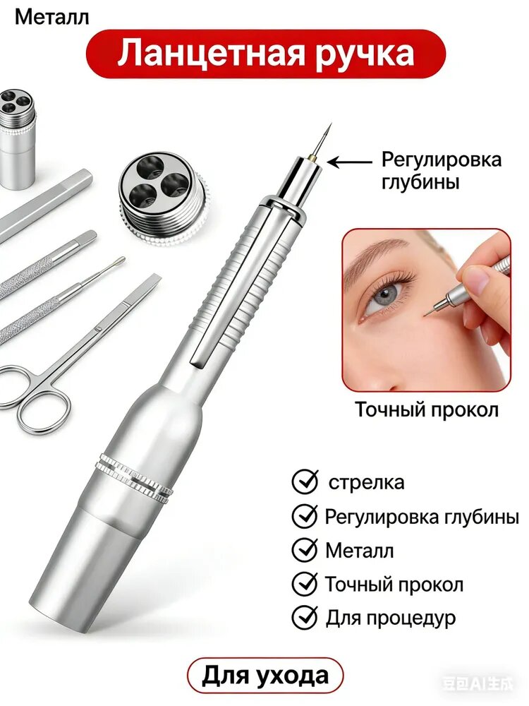 GEALFIS устройство для прокалывания ланцета автоматическая металлическая ручка для хиджамы и кровопускания