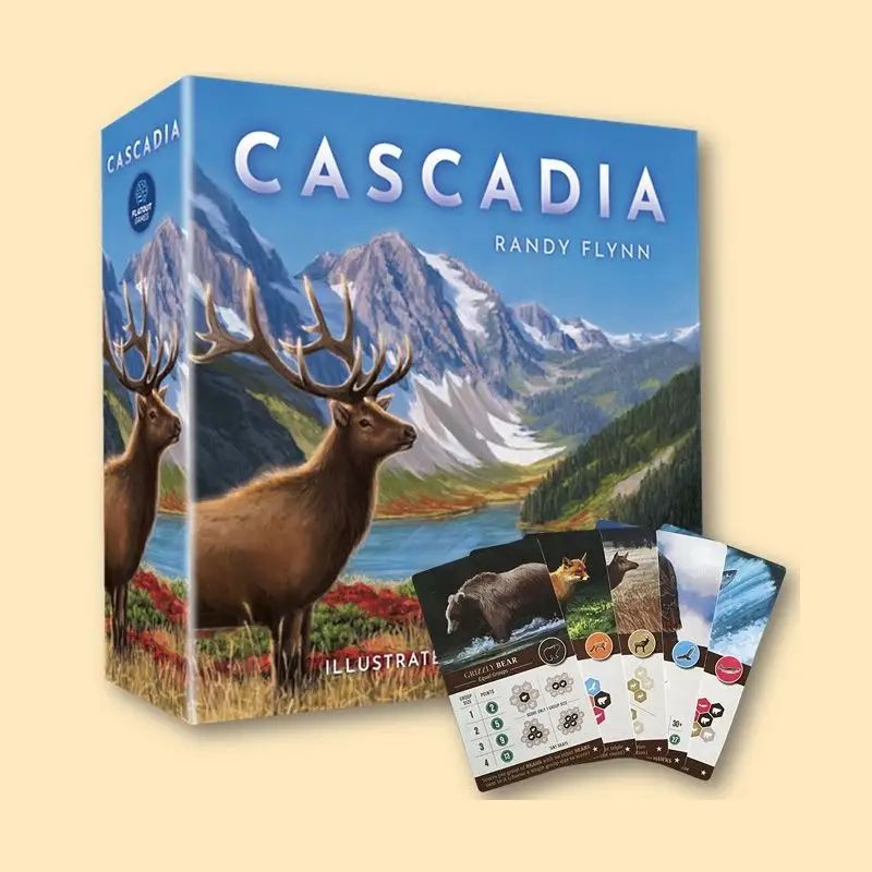 Настольная игра Каскадия Cascadia, расположенная на северо-западе Тихого океана, простая в обучении семейная вечеринка.