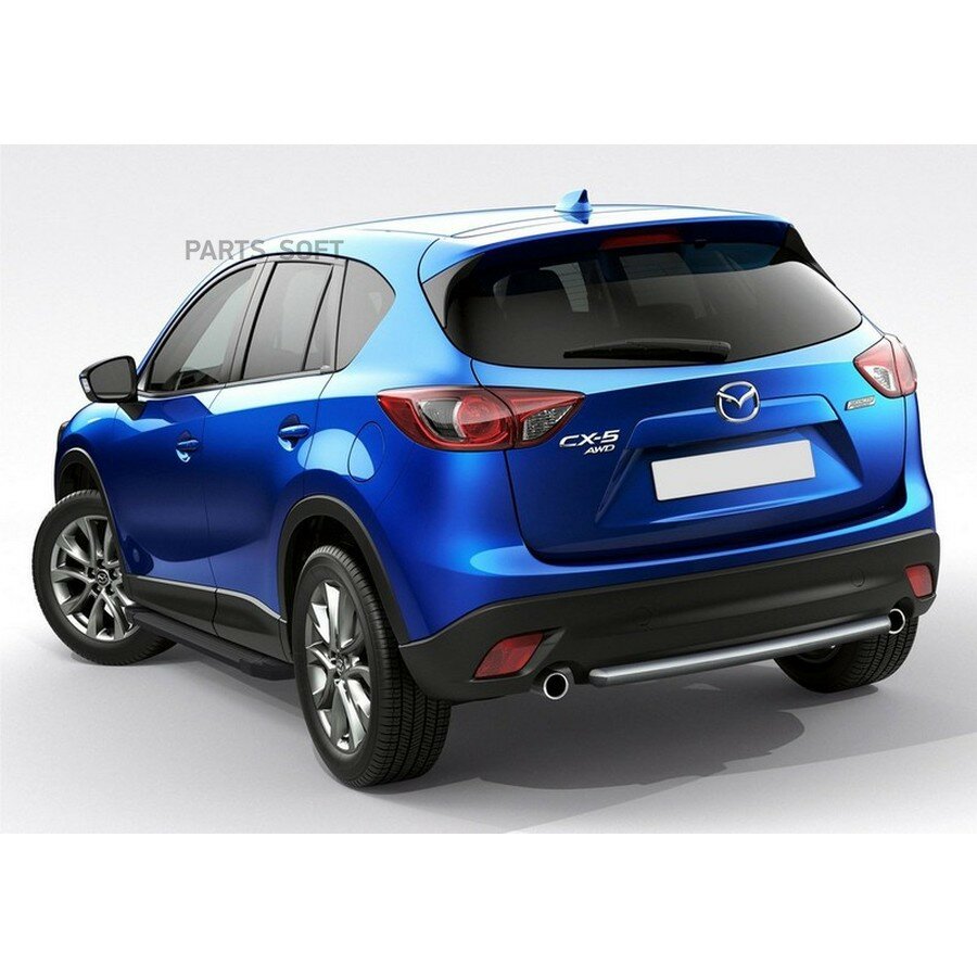 Пороги Black Mazda CX-5 I 2011-2017, 173 см, al от официального дистрибьютора, RIVAL, артикул F173ALB38013