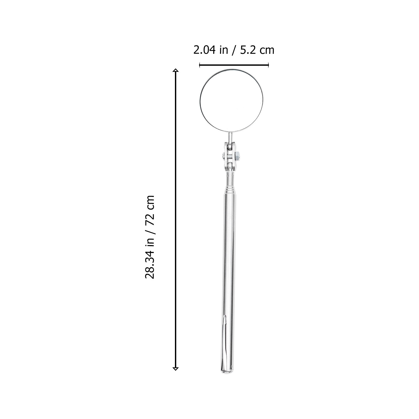 Зеркало Для Наращивания Ресниц С Гибкой Настройкой Угла 2 Штуки 72X5 2Cm Серебристый