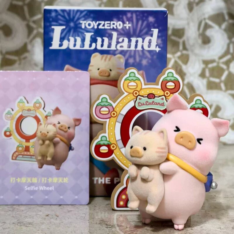 TOYZERO Свинка LuLu Серия Парк Развлечений Фигурка Сюрприз Велюр Колесо обозрения открытая коробка