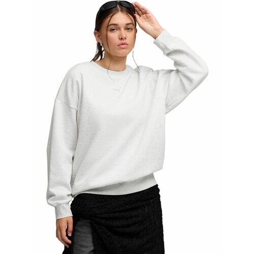 фото Свитшот спортивный puma ess oversized crew fl, размер m, , белый
