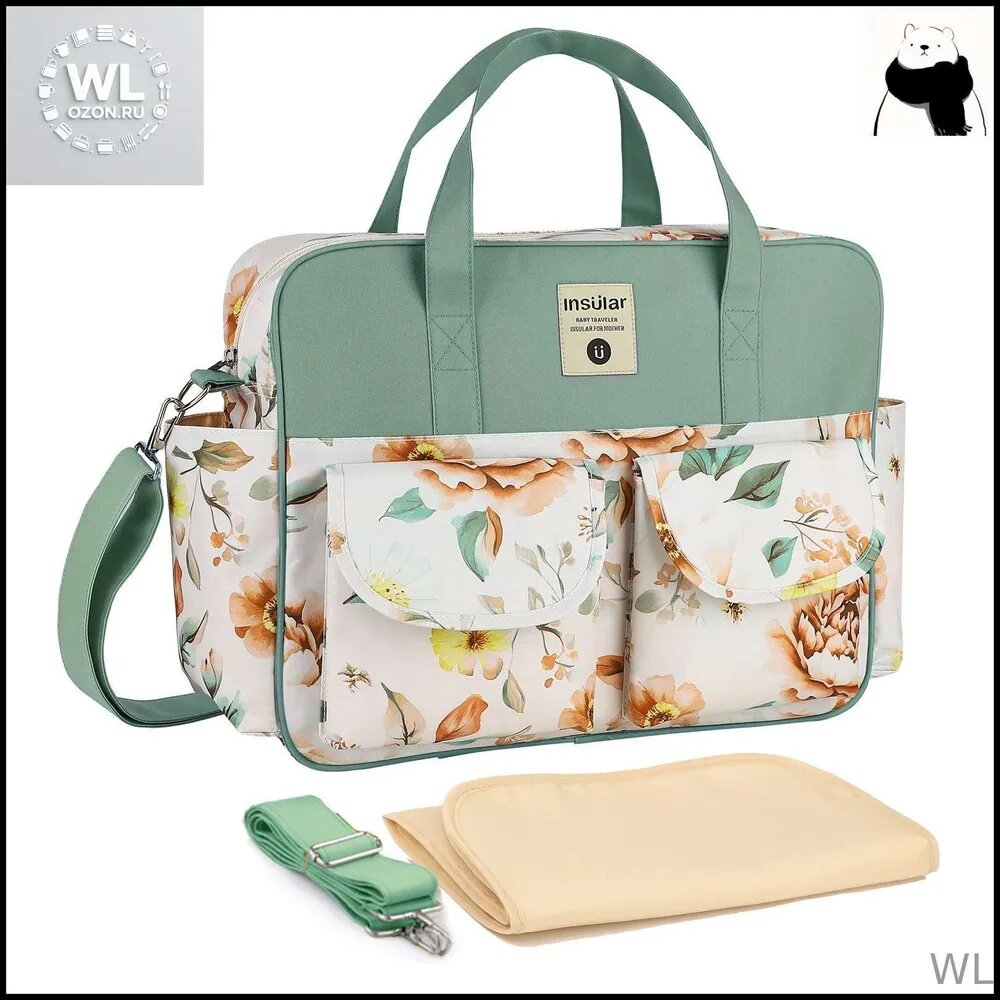 Diaper bag Сумка органайзер для коляски и мамы с термокарманами
