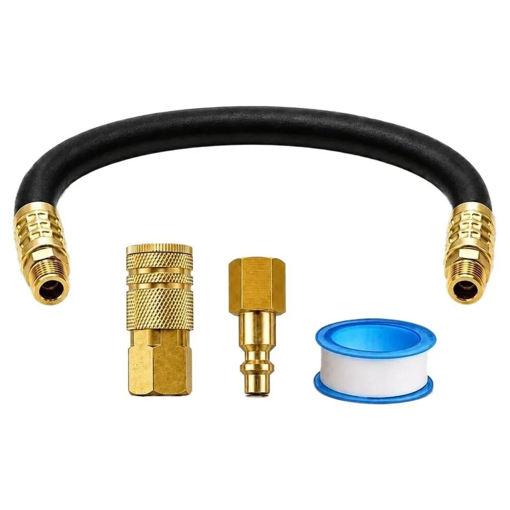 Короткий Шланг Для Воздушного Компрессора 1/4" NPT С Латунными Наружными Штуцерами