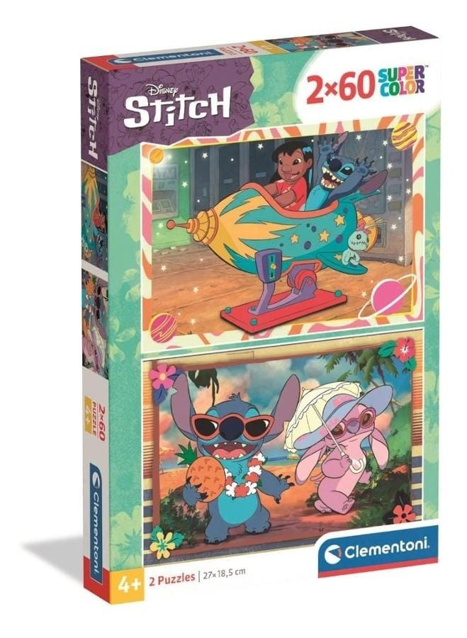 Пазл Clementoni Super Color "Лило и Стич", 2x60 элементов