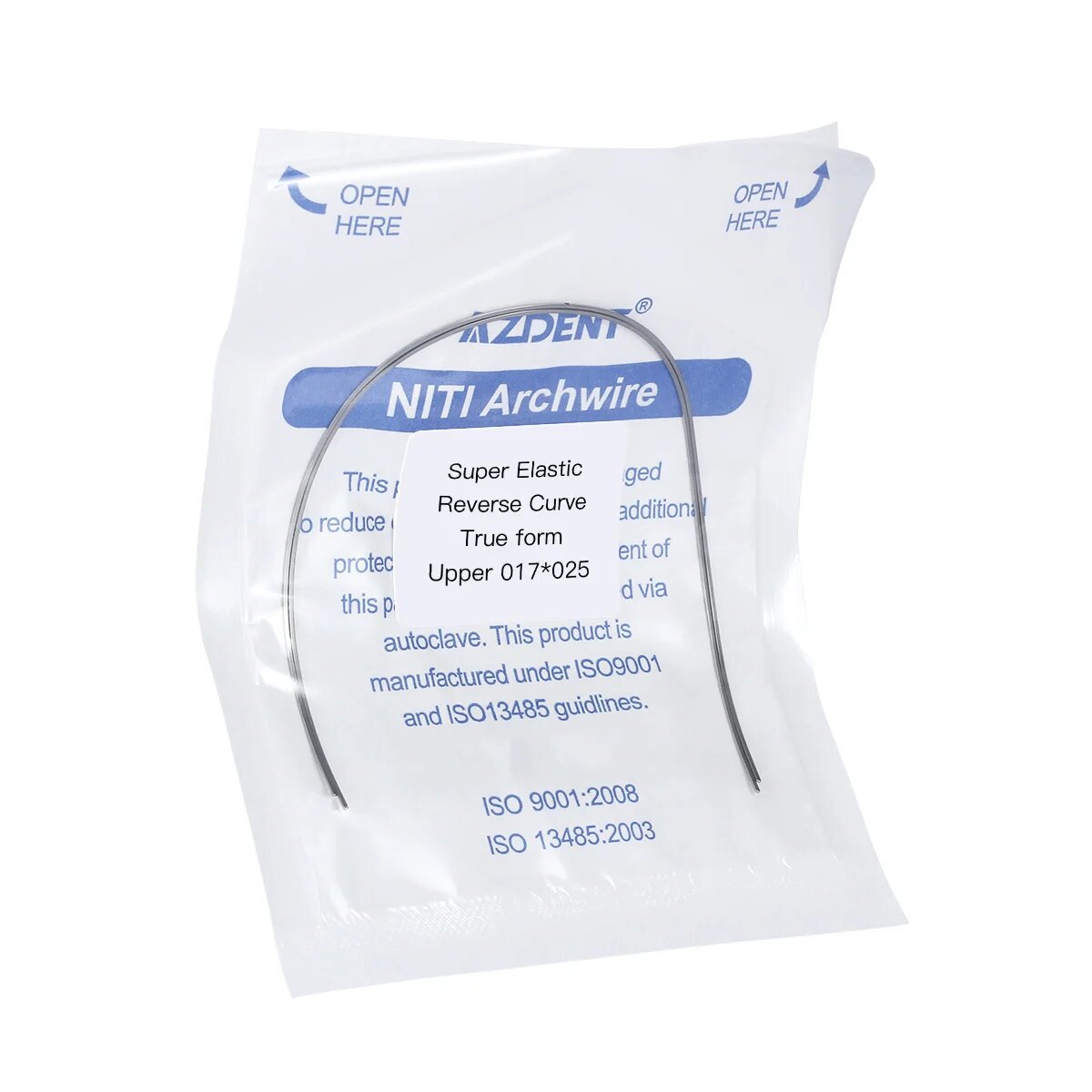 AZDENT Ортодонтические дуги NITI True Form 2 шт. 1 Pack 17x25 Upper