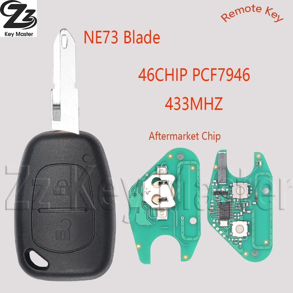 Zz PCF7946AT/AFM 46CHIP 433 МГц автомобильный дистанционный ключ для Opel Vivaro Vauxhall 2003-2012 для Renault Trafic Master Kangoo Movano Transmi