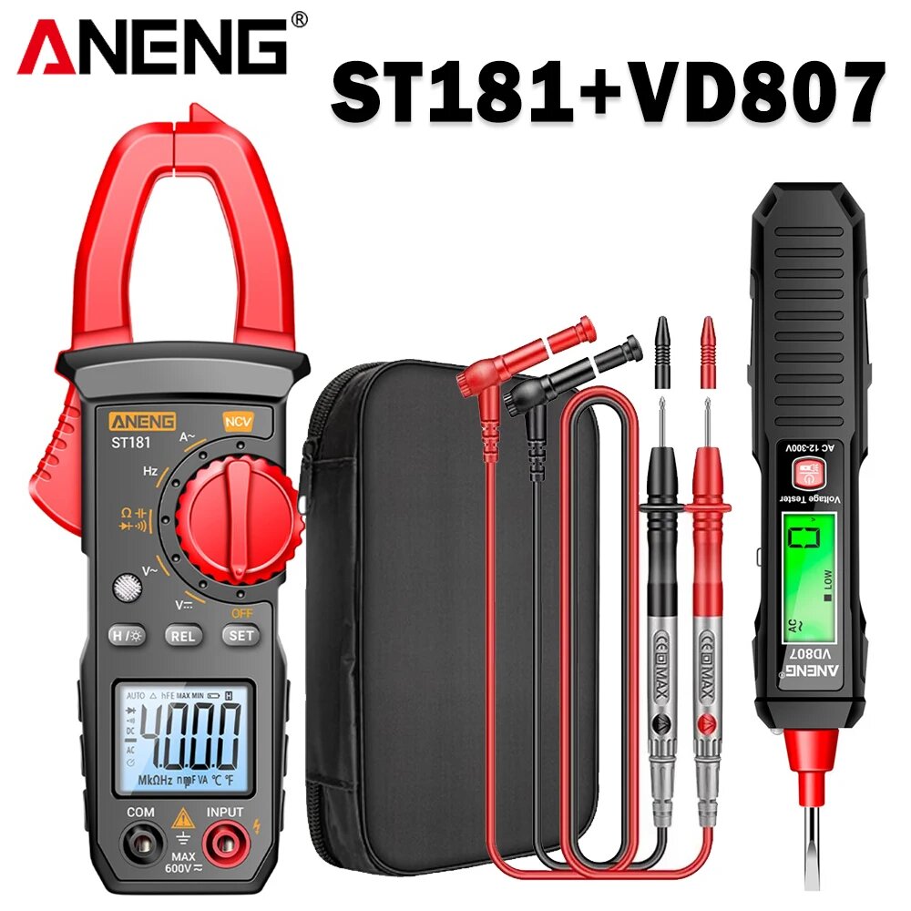 ANENG ST181 Интеллектуальные Клещи с Цифровым Пером VD807