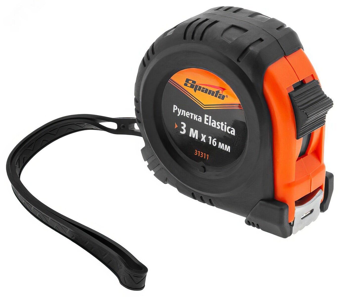 Рулетка Elastica, 3 м х 16 мм, обрезиненный корпус