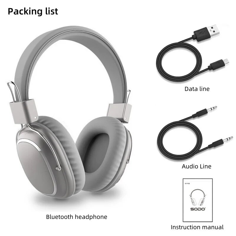СODO SD-1004 Серые беспроводные наушники