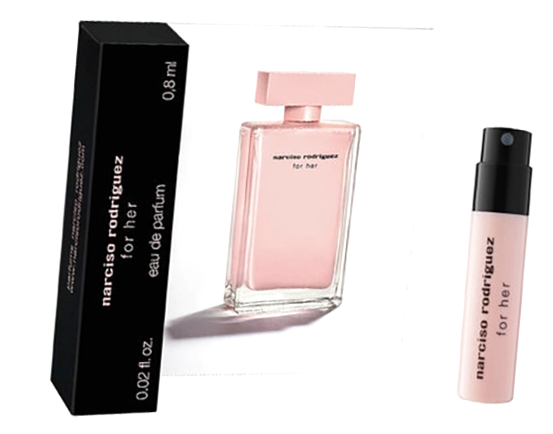 Парфюмерная вода Narciso Rodriguez Narciso Rodriguez For Her Eau De Parfum пробник 0.8 / Нарциссо Родригес Розовые миниатюра / Сэмпл