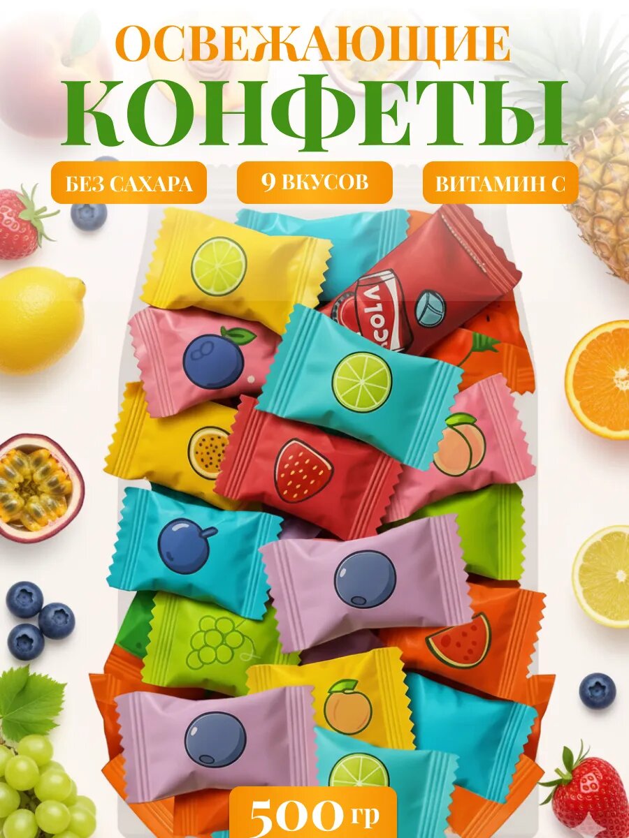 Китайские конфеты освежающие 500 гр, с витамином C