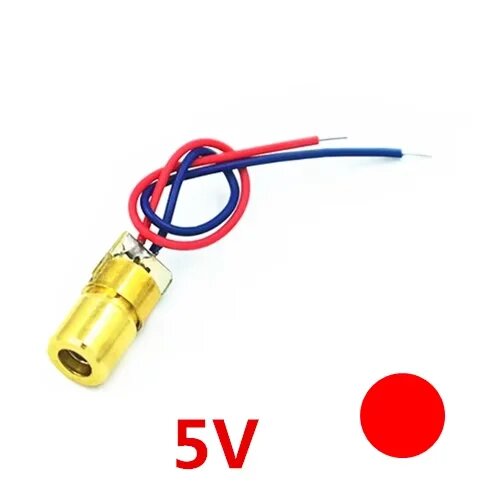 Красный лазерный модуль 5 мВт, 5V, Point-5V