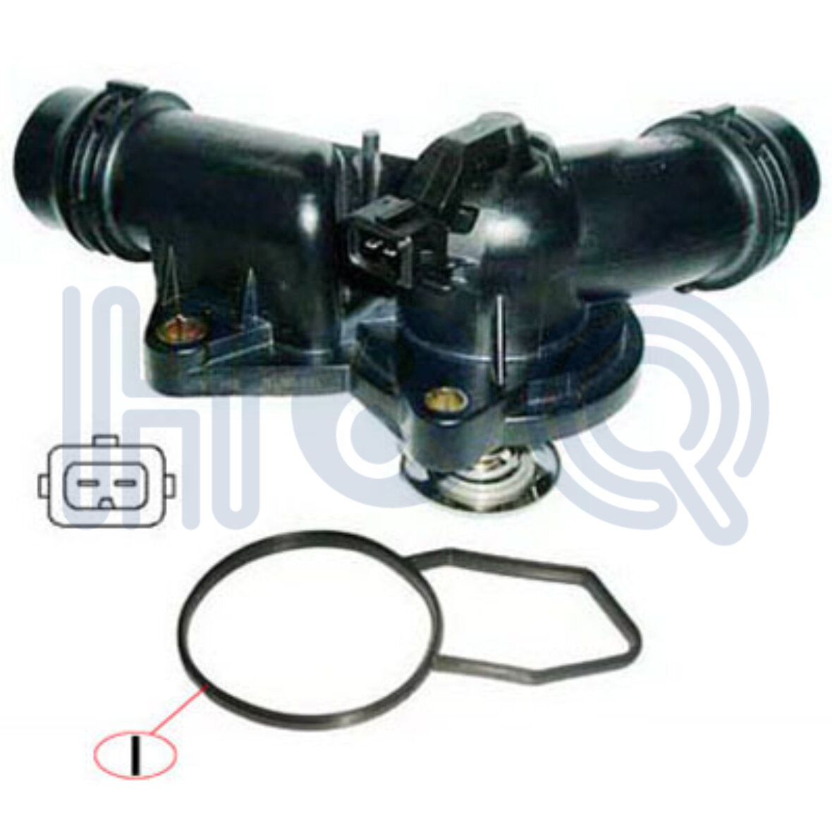 Термостат BMW (E39, E46, E60, E65, E66, 2.0-3.0, 98 - ) H&Q 5010BM112