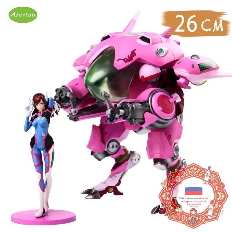Фигурка D.Va - Пилот меха из Overwatch, Для декора, коллекции, бара, в подарок